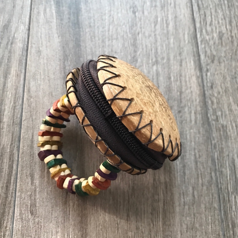 Unique Handmade leather bracelet coin wallet